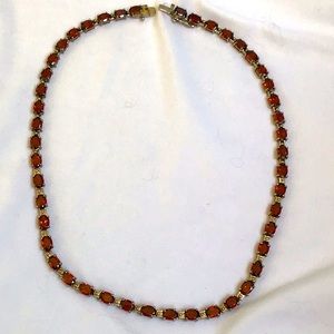 Garnet gemstone necklace